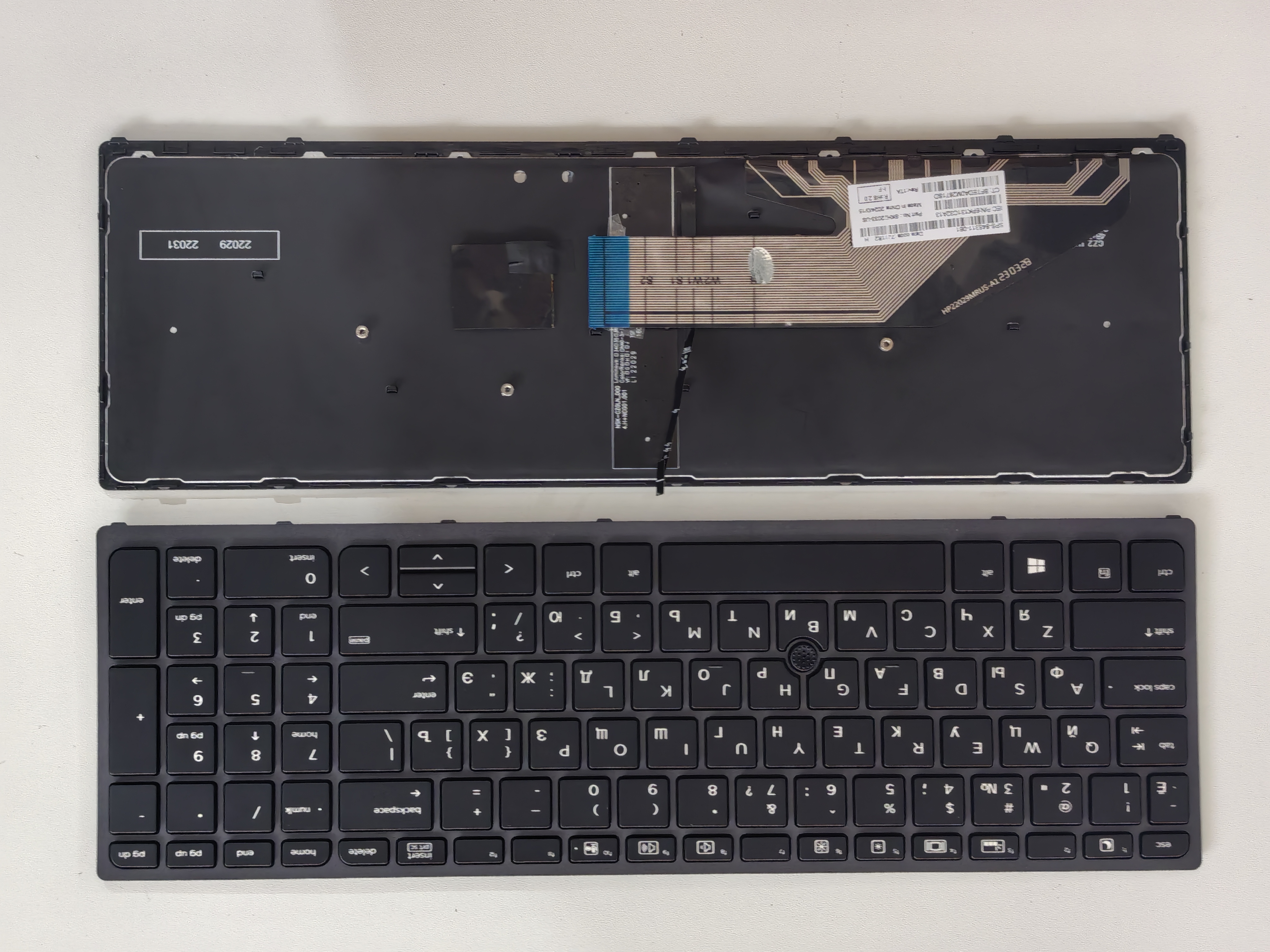Picture of New Replacement Laptop Keyboard For HP ZBOOK15G3 GRAY FRAME BLACK With Point Backlit (OEM) RU Layout